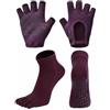 Qianly Set Calzini 5 Dita e Guanti Senza Dita Assorbe Il Sudore Set Calzini e Guanti da Mind-Body Practice Tappetino Indossabile Kit Pilates Antiscivolo, Color to 6