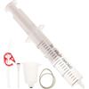 ifundom 5 Pezzi Kit Spurgo Freni Idraulici per Bici, Set in Plastico Bianco | Siringa, Tubi e Imbuti Inclusi, per Olio Freni, Mountain Bike e Road Bike Colore Casuale