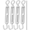 Haogui 10/1 pz tenditori a Gancio in Acciaio Inox tenditore for Fune Metallica Regolabile for stendibiancheria ferramenta Marina M4 M5 M6(M5,1PC)