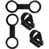 DEARMAMY Clip in Silicone e ABS per Boccaglio e Maschera Subacquea, Nero, 4 Pezzi, Universale, Accessorio per Immersioni