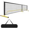 Amagogo Rete Pickleball Portatile Sportiva da Torneo Regolamentare Trasportabile con Collegamenti a Scatto Installazione Veloce, Rete Da Pickleball Gialla Con Telaio E Borsa Per Il Trasporto