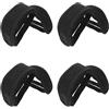 TOYANDONA 4 Paia Copriscarpe per Pedali da Bici in Poliestere Nero Design Antiscivolo e Superficie Antisdrucciolo per Avventure di Ciclismo All'aperto