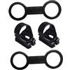 MAGICLULU 4 Pezzi Serratura Boccaglio e Custode Maschera Subacquea in Silicone Nero, Leggero, Facile da Montare e Rimuovere, per Snorkeling