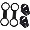 BESTYASH Fibbia in Silicone per Maschera e Tubo Snorkel, Nero, Confezione da 4 Pezzi, Leggera, Accessorio per Snorkeling