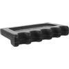 TOYANDONA Porta Stecche da Biliardo Nero in Plastica Base Pesante e 5 Scomparti Curvi Antiscivolo Salvaspazio per Bordo Tavolo da Biliardo