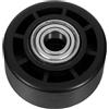 HEALSOPTHY Ruota di Ricambio per Attrezzature Fitness, Ruota per Cyclette, Pp e Pa, Nera, Mobile, per Tapis e Palestra
