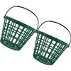 Sosoport Cestino per palline da golf, contenitore di plastica, 2 pezzi, multiuso, per tennis balls e golf balls, verde, per 50 palline da golf