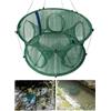 Alipis Rete da Pesca Pieghevole Automatica a Maglia Verde, 5 Ingressi | Metallo e Rete, Struttura Portatile Richiudibile, per Gamberi e Latterini, Uso Pratico in Acqua