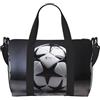 BLWSLC Borsa da viaggio stampata da calcio in bianco e nero, borsa da palestra di grande capacità, borsa a tracolla leggera da viaggio per fine settimana, unisex
