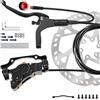 OAPNCBVY Freno a Disco Idraulico per Bici a 4 pistoncini Set Singolo Posteriore Destro o Set Singolo Anteriore Sinistro con rotore da 180 mm 2,3 mm Tamburo Posteriori per Bicicletta(2PIN Left Front)