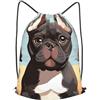 SMAZDFXX Zaino con coulisse Bulldog francese Cane carino Borsa con coulisse Zaino pieghevole Borsa sportiva da palestra per lo shopping Yoga