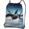 SMAZDFXX Zaino con coulisse, per aerei da caccia, borsa con cordino, zaino pieghevole, borsa sportiva da palestra per lo shopping e lo yoga