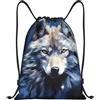 SMAZDFXX Zaino con coulisse Borsa sportiva da palestra Testa disu sfondo blu Borse con coulisse per palestra Sport Yoga Viaggio Piccolo