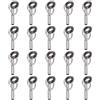 Homoyoyo 20 Pezzi Anello Guida in Acciaio Inossidabile Argento per Riparazione Canne da Pesca Struttura Anti Groviglio per Accessori Spinning Mare