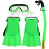 Holibanna Occhialini Piscina Ragazzo Ragazza e Maschera Da Snorkeling Con Pinne Regolabili Verde 1 Set Per Per Snorkeling