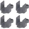 Fabater Clip per Parabordi Marini da 4 Pezzi, Facile Regolazione, Superfici più Lisce, Clip per Paraurti per Barche su Rotaia per Pontone Quadrate, Ganci in ABS Durevoli per Parafanghi e Accessori per