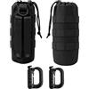 XLLGYL1 2 portabottiglie per acqua Molle e 2 moschettoni | Borsa porta bottiglie con coulisse per campeggio all'aperto escursionismo ciclismo corsa zaino