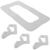 NAMOARLY Connettore Fessura Pinna Caudale per Tavola da Surf, Toppa di Riparazione in PVC 4 Pezzi per Paddleboard e Sport Acquatici