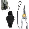 PORFOYO Pinze da Pesca, Forbici da Pesca con Cordino E Fodero per Pinze, Acciaio Inox Rimuovere Gancio Strumento, Pinza Pesca in Alluminio, Stainless Steel Fishing Pliers per Pesca in Mare E in Acqua Dolce