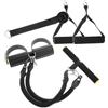 NUOBESTY Allenatore di Resistenza Pedale Nero 50 Lb per Allenamento Domestico | Corda a Fili, Rete Lattice, Aiuto per Addominali e Gambe, Regolazione della Resistenza, Sicurezza