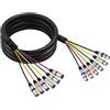 Cavo Sdoppiatore XLR 6 per Collegare Microfoni Multipli a Ingresso Mixer