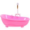 BESTonZON Mini Vasca Da Bagno Per Bambole Set Giocattoli Da Bagno in Miniatura Accessori Casa Delle Bambole Decorazione Fotografica Compatta E Leggera 8.7X7.9X4.7 Pollici