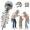 Kingbar Spinosaurus Plush Dino Outfit, Costume da dinosauro di peluche, costume da dinosauro con design scheletro 3D per Halloween, lavabile in lavatrice, L