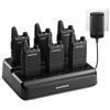 BAOFENG T22: Ricetrasmittenti portatili, radio PMR a 16 canali con batteria da 1500 mAh, ricetrasmittente portatile ricaricabile con caricabatterie da 6 posti, ideale per hotel e ristoranti (confezione da 6)