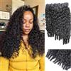Romface Brasiliana Burmese Kinky Curly Bundles Human Hair Capelli Umani Ricci Brasiliani 14 16 18 Pollici Extension Capelli Veri Curly Weave Hair Bundles for Women Naturale Colore Nero