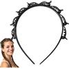 Genérico Cerchietto a clip da donna, fascia in pelle di capelli | fascia per capelli con clip | Weave Bangs Hairstyle Beatpin Women Donne Fuori treccia Tooted Frayed per ritocchi di viaggio Lavoro in ca