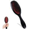 RQcMid Spazzola per extension con setole di cinghiale, spazzola pneumatica e setole in nylon, per extension e capelli naturali, ideale per capelli spessi, ricci o lunghi