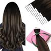 YoungSee Extension con nastro adesivo in capelli veri, 55 cm, extension adesive Remy, da donna, 50 g, 2/2/6
