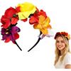 Bamboopack 1 pz artificiale simulazione rosa orchidea fiore fascia floreale capelli fascia accessori per donne ragazze signore Halloween trucco festa multicolore