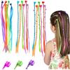 WanderGo 36 extension per capelli colorate per bambini, con clip per capelli, accessori per lo styling dei capelli, accessori per capelli per ragazze adolescenti