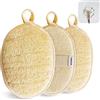 YIQINGJIE Purificatore esfoliante per il corpo in spugna di luffa naturale(3 pezzi), Spugna da bagno doccia in luffa biodegradabile per la protezione dell'ambiente,Loofah per donne e uomini
