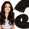 YoungSee 60 cm, 130 g, extension in capelli veri, colore marrone, per | Extension di capelli veri castano scuro, per capelli lunghi, look naturale, per aggiungere volume, per uso quotidiano, feste