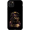 DCatLovers Custodia per iPhone 11 Pro Max Halloween Gatto Nero Lettura Incantesimi Libro Strega Ragazze