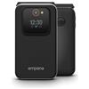 Emporia JOY-LTE | Seniorenhandy 2G | Cellulare pieghevole senza contratto | Cellulare con pulsante di emergenza | Display da 2,8 pollici | Nero