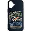 Grace And Glory Studio Custodia per iPhone 16 Plus Christian Mission Viaggio Aereo Fede Viaggio Messaggio