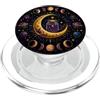 Cosmic Probiotic Brewer Designs Kombucha Crescent Moon Fermentazione Celeste Arte Mistica PopSockets PopGrip per MagSafe