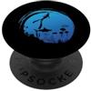 apnoea diving diving water sea lake Air Free Diving con un respiro nell'oceano PopSockets PopGrip Adesivo
