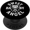 Funny Women's Sayings & Funny Ladies Des Sweet Baby Angel - Divertente gattino con scritta in lingua inglese Girls PopSockets PopGrip Adesivo