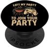 Cooperative Game Night Pun Console Gamer Divertente gioco multiplayer Gamer Humor Controller BBQ Party Joke PopSockets PopGrip Adesivo