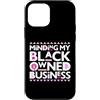 Breast Cancer Awareness Survivor Warrior Custodia per iPhone 12 mini Minding My Own Black Business Sostenere il cancro al seno rosa