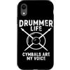 Cymbals Gift / Drummer Gifts for Men and Custodia per iPhone XR Piatti Batterista Piatti per batteria