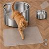 Wingcases Tappetino per lettiera per gatti, 40 x 30 cm, in silicone | Impermeabile e senza BPA, antiscivolo, facile da pulire, semi-trasparente