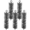 Hohopeti Spazzola Filtro per Pulizia Tubi Acquario 5 Pezzi Acciaio | Pet Nero, Portatile per Pulizia Completa, Accessori per Manutenzione Serbatoio
