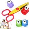 Naqqios Formine per carta, perforatrice a forma di per bambini - Set di perforatori creativi per bambinis forbici artigianali,Set di forbici artigianali per bambini, divertenti e fatti a mano, punzoni per ca