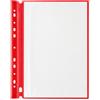 OTHERWISETRIVIAL Portalistino con Buchi per Raccoglitore, 20 Fogli Trasparenti, 31x23 cm, Colori Assortiti, per Documenti e Materiale Scolastico