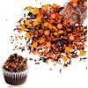 Sinbana 100g Codette Colorate per Dolci Halloween, Sprinkles Dolci in Stile Misto Include Zucca Perline Zucchero Aghi Zucchero per Decorazioni Dessert Feste di Halloween